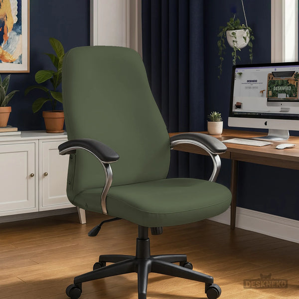 Warm Forest Green Office Chair Cover - Deskneko