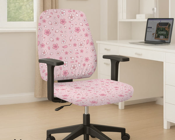 Sakura Blossom Desk Chair Cover - Chair Covers - Deskneko - Desk Chair Covers