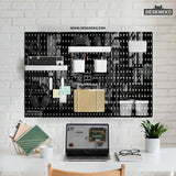 Tokyo Night Pixel Pegboard Organizer, Cyberpunk Wall Storage - Deskneko