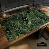 Botanical Cat Ergonomic Mousepad with Wrist Rest for Desk Comfort - Deskneko