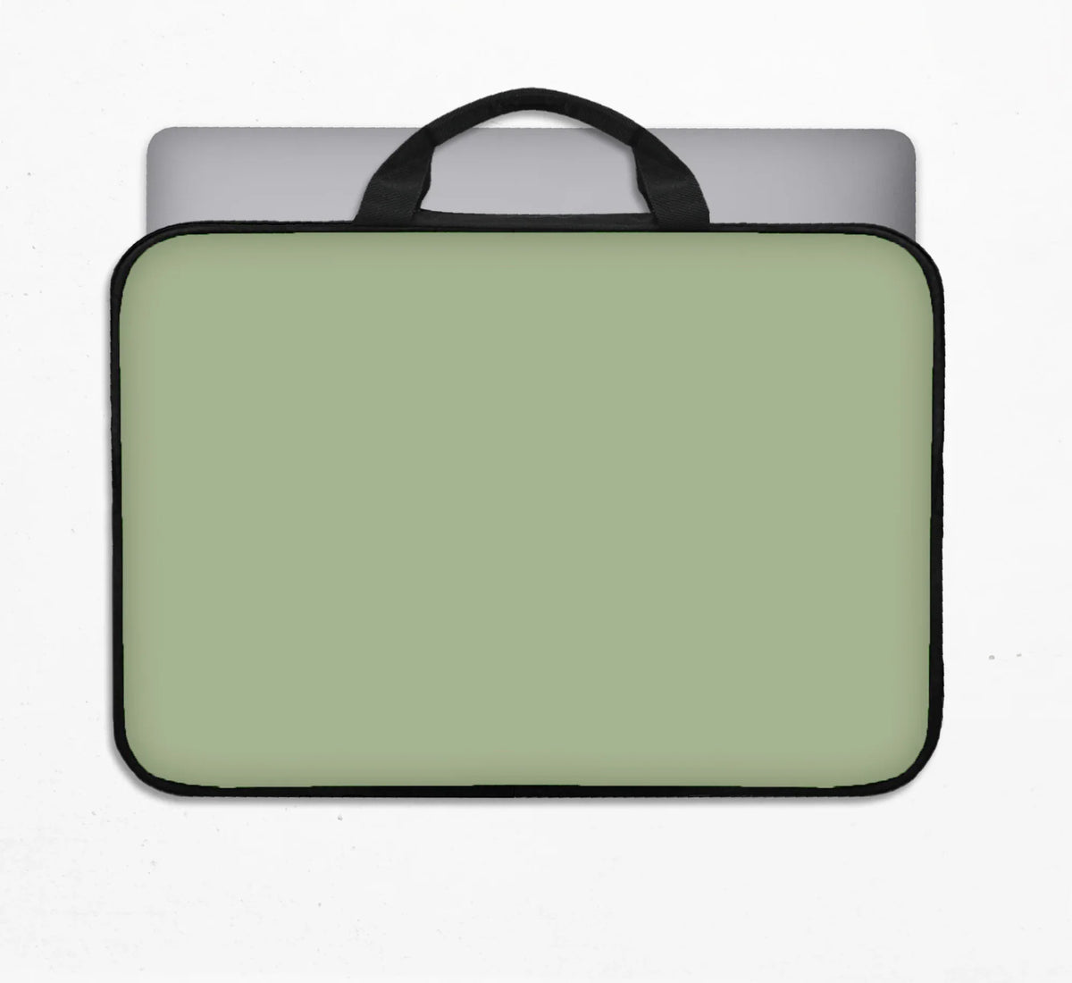 Sage Green Laptop Bag with Shoulder Strap & Handle - Deskneko