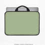 Sage Green Laptop Bag with Shoulder Strap & Handle - Deskneko