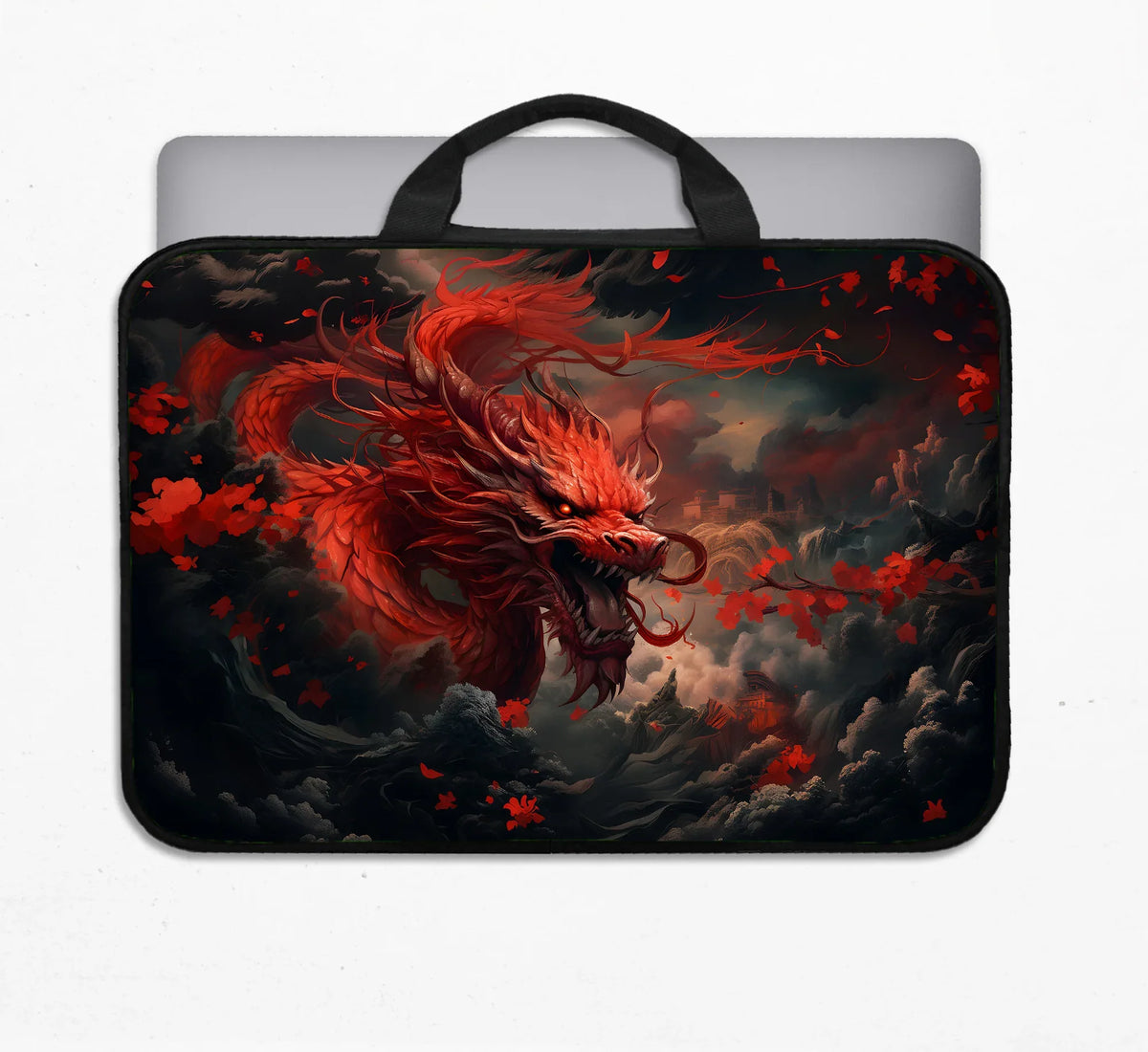 Red Dragon Laptop Sleeve & Bag - Deskneko