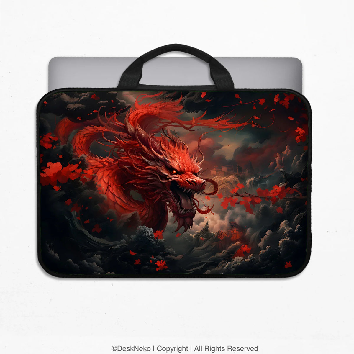 Red Dragon Laptop Sleeve & Bag - Deskneko
