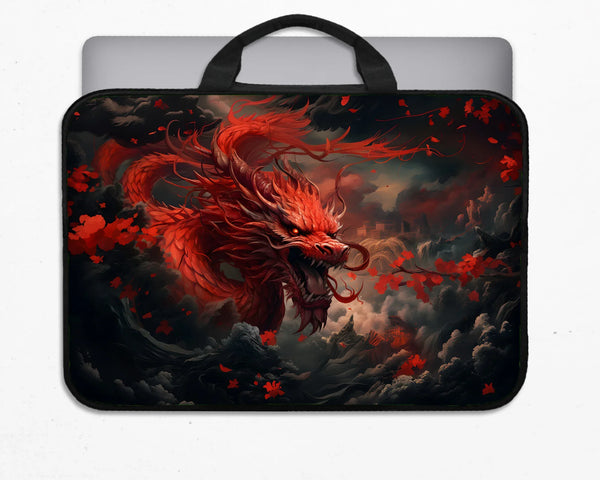 Red Dragon Laptop Sleeve & Bag - Deskneko