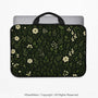 Dark Green Botanical Laptop Sleeve - Deskneko