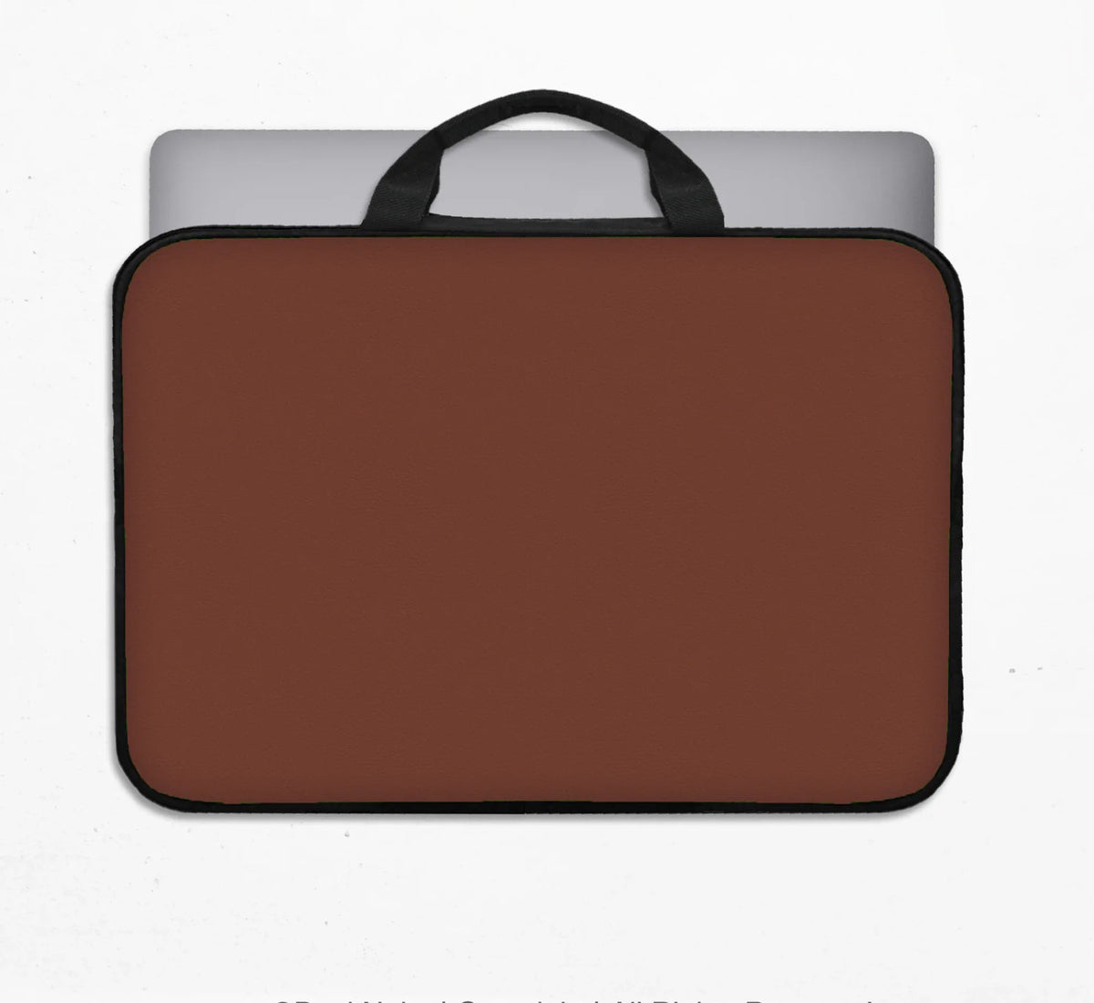 Mahogany Laptop Sleeve & Bag, Minimalist Brown Protective Work Case - Deskneko