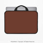 Mahogany Laptop Sleeve & Bag, Minimalist Brown Protective Work Case - Deskneko