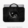 Dark Koi Yin Yang Laptop Sleeve & Bag, Japanese Ink Case - Deskneko