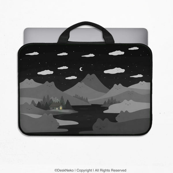 Black Cat Mountains Laptop Sleeve & Bag - Deskneko