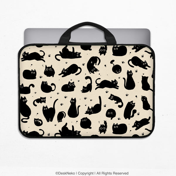 Cat Pattern Laptop Sleeve - Laptop Sleeve - Deskneko - Laptop Sleeves & Bags