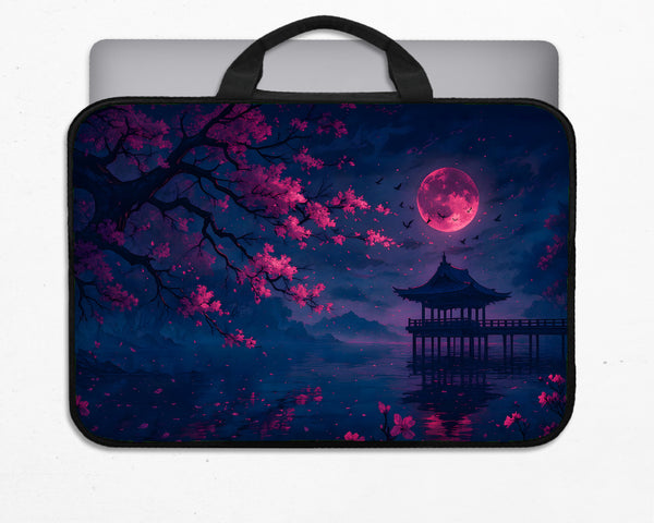 Dark Sakura Night Laptop Sleeves & Bags - Laptop Sleeve - Deskneko - Laptop Sleeves & Bags
