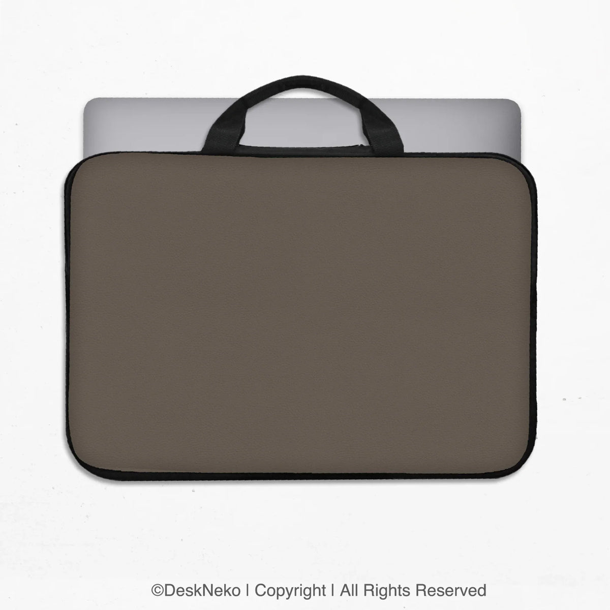 Cocoa Laptop Sleeve Case, Minimalist Padded Notebook Cover - Deskneko