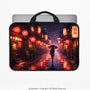 Lofi Anime Laptop Sleeve & Bag Japanese Rainy Street Aesthetic - Deskneko