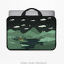 Green Cat Mountains Laptop Sleeve & Bag - Deskneko