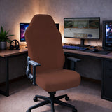 Mahogany Brown Desk Chair Cover - Deskneko