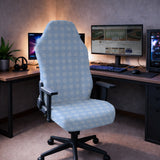 Blue Gingham Desk Chair Cover - Chair Covers - Deskneko - Desk Chair Covers