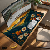 Sunset Forest Mountain Desk Mat - Deskneko