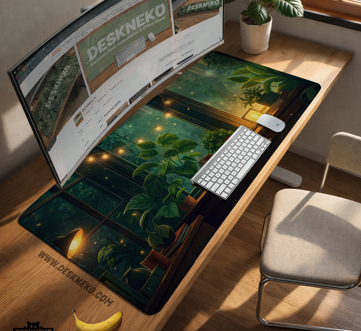 Lofi Aesthetic Desk Mat Mousepad - Desk Mat - Deskneko - Desk Mats & Mousepads
