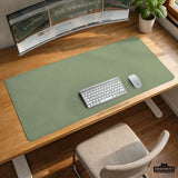 Sage Green Desk Mat XXL Extended Mousepad for Office and Gaming - Deskneko