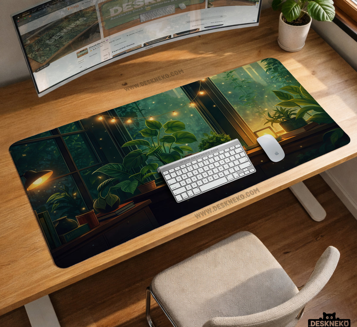 Lofi Aesthetic Desk Mat Mousepad - Desk Mat - Deskneko - Desk Mats & Mousepads