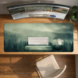 Forest Green Ergonomic Mousepad & Wrist Rest - Deskneko
