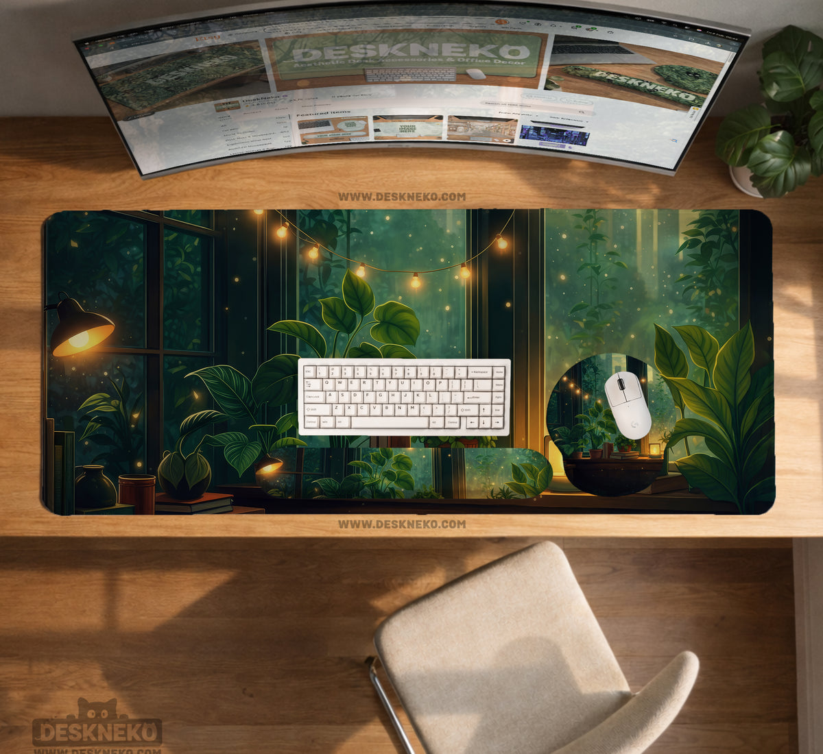 Lofi Aesthetic Desk Mat Mousepad - Desk Mat - Deskneko - Desk Mats & Mousepads
