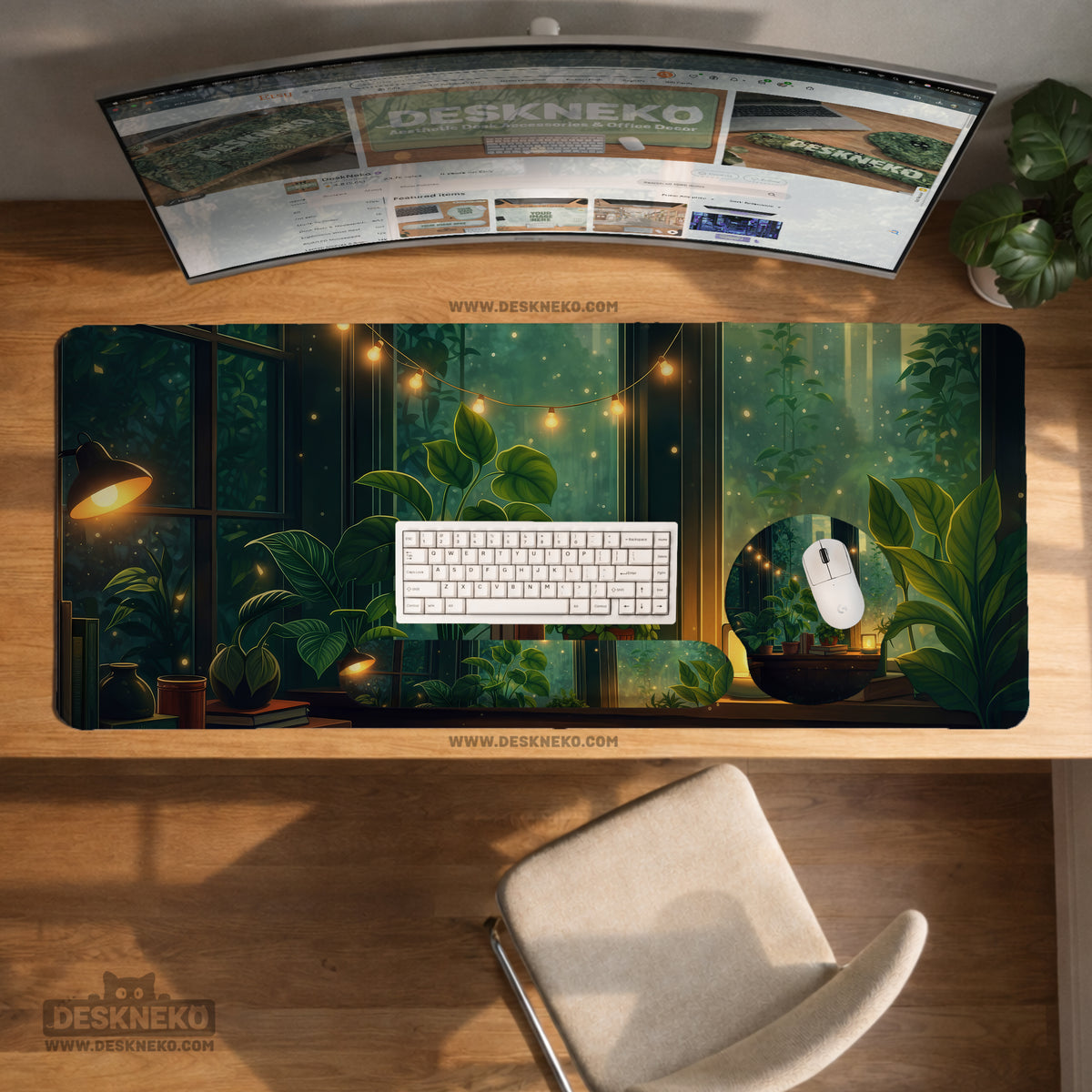 Lofi Aesthetic Desk Mat Mousepad - Desk Mat - Deskneko - Desk Mats & Mousepads
