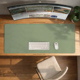 Sage Green Desk Mat XXL Extended Mousepad for Office and Gaming - Deskneko