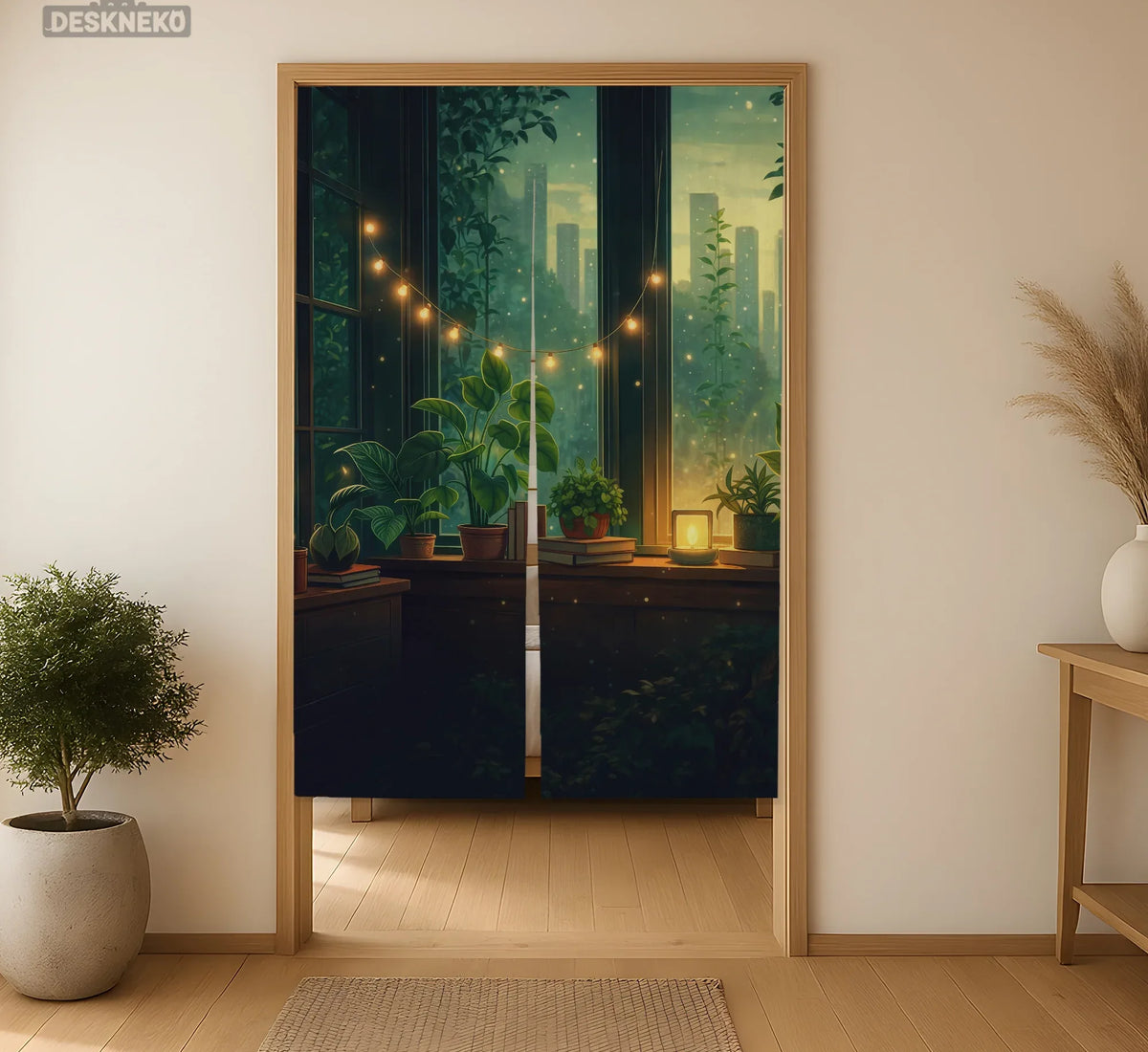 Lofi Cozy Noren Door Curtain - Deskneko