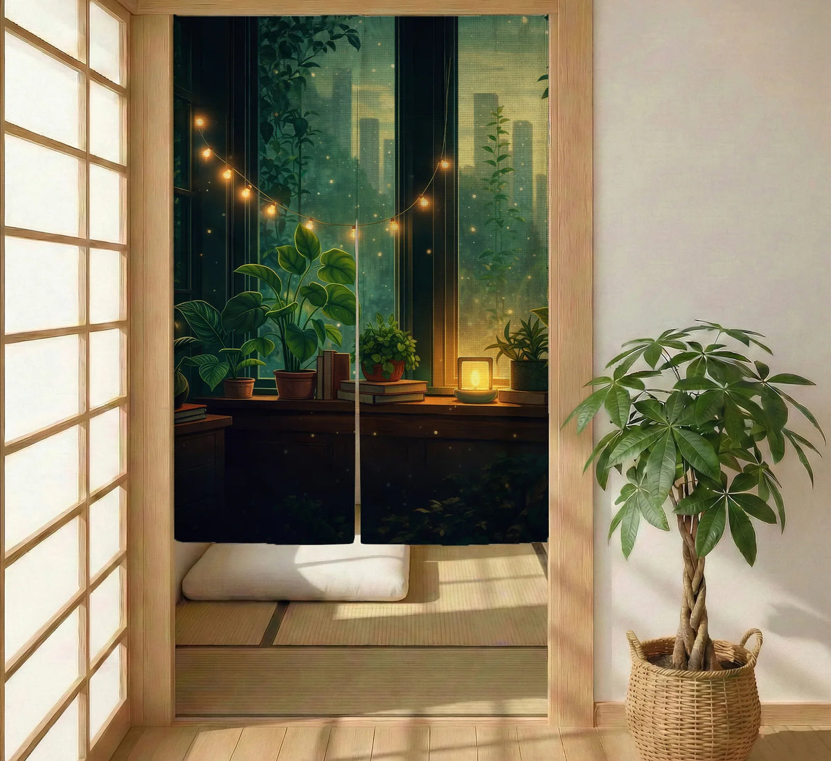 Lofi Cozy Noren Door Curtain - Deskneko