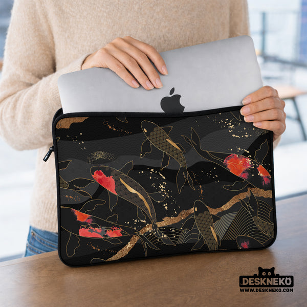 Koi Waves Laptop Sleeve - Laptop Sleeve - Deskneko - Laptop Sleeves & Bags