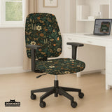 Dark Floral Chair Cover - Deskneko