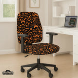Orange Black Chair Cover - Deskneko