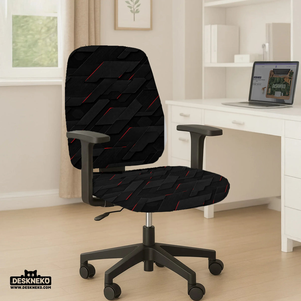Black Tech Chair Cover - Deskneko