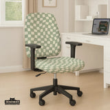 Green Checker Chair Cover - Deskneko