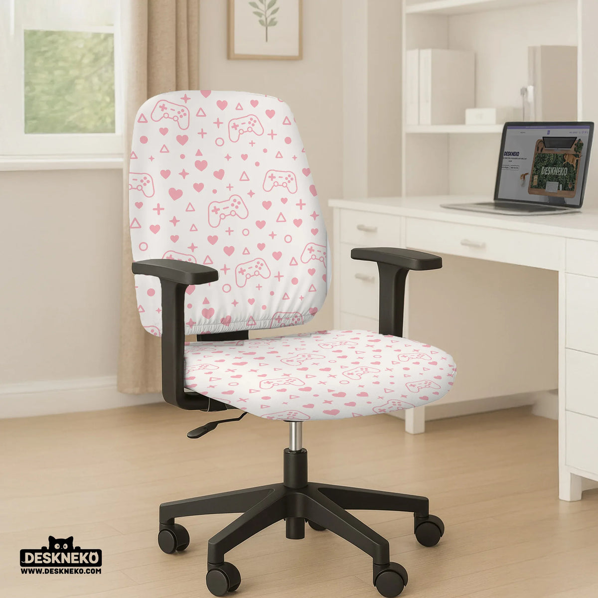 Pink Gamer Chair Cover - Deskneko