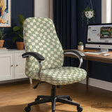 Green Checker Chair Cover - Deskneko