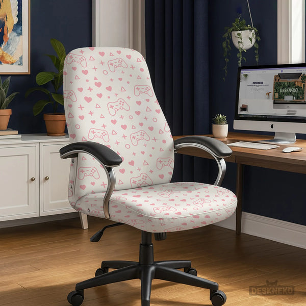 Pink Gamer Chair Cover - Deskneko