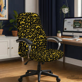 Black & Yellow Chair Cover - Deskneko