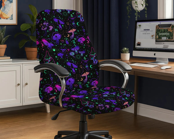 Neon Mushrooms Chair Cover - Deskneko