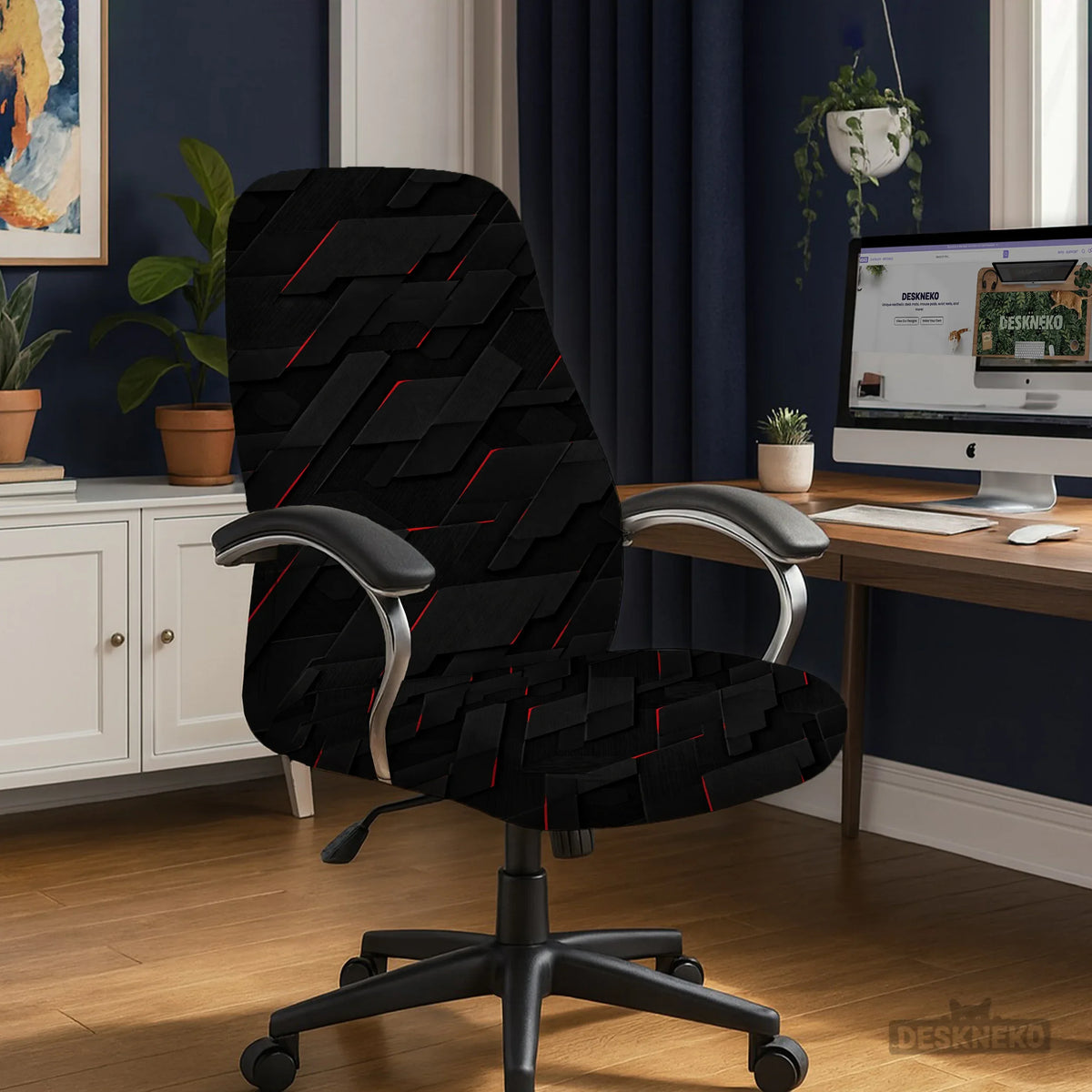 Black Tech Chair Cover - Deskneko