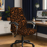 Orange Black Chair Cover - Deskneko