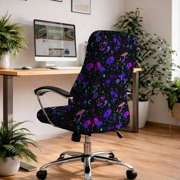 Neon Mushrooms Chair Cover - Deskneko