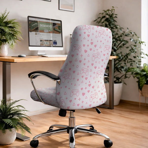 Pink Gamer Chair Cover - Deskneko