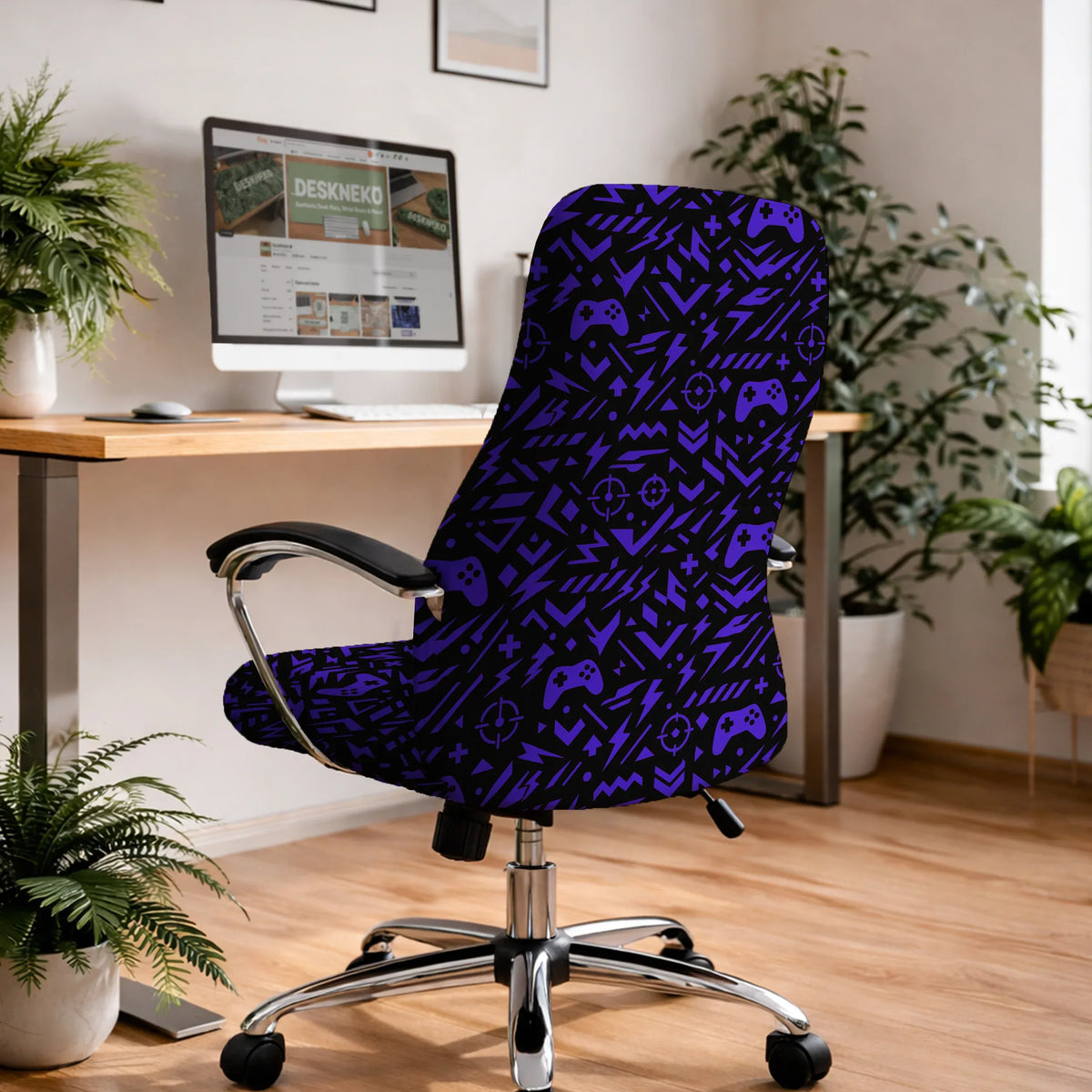 Purple Chair Cover - Deskneko