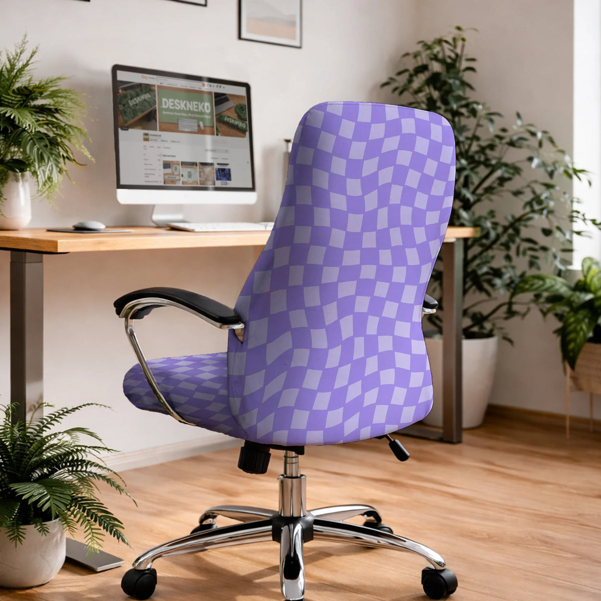 Purple Chair Cover - Deskneko