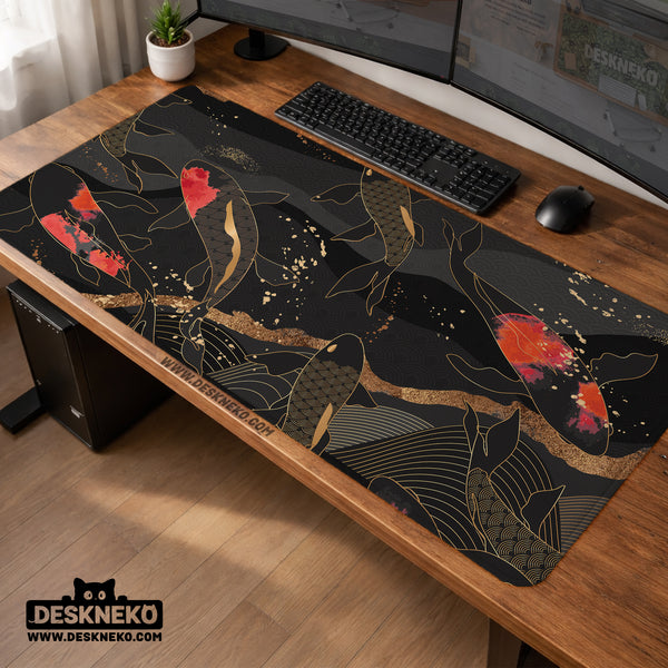 Koi Fish Art Desk Mat Mousepad - Desk Mat - Deskneko - Desk Mats & Mousepads