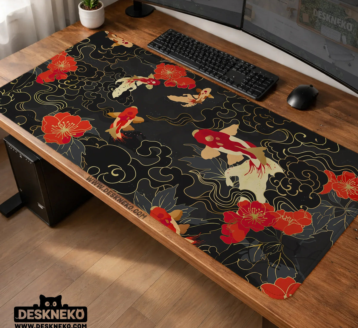 Koi Fish RGB Desk Mat - Deskneko