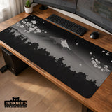 Black Mount Fuji Desk Mat - Deskneko